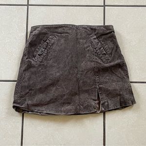 Blank nyc brown leather mini skirt